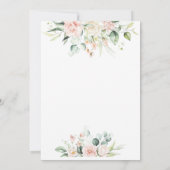 Weddenschap Floral Elegant Pink Chic Script Wedden Kaart (Achterkant)