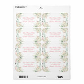 Weddenschap Floral Elegant Roze Afbeelding Datum N Etiket (Full Sheet)