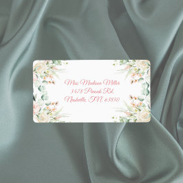 Weddenschap Floral Elegant Roze Afbeelding Datum N Etiket
