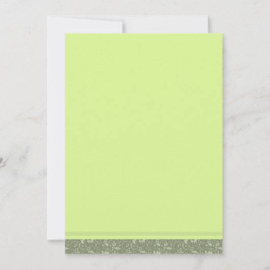 Weddenschap - Floral Fantasy - Apple Green Kaart (Achterkant)