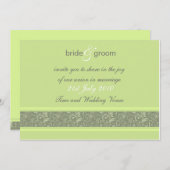 Weddenschap - Floral Fantasy - Apple Green Kaart (Voorkant / Achterkant)