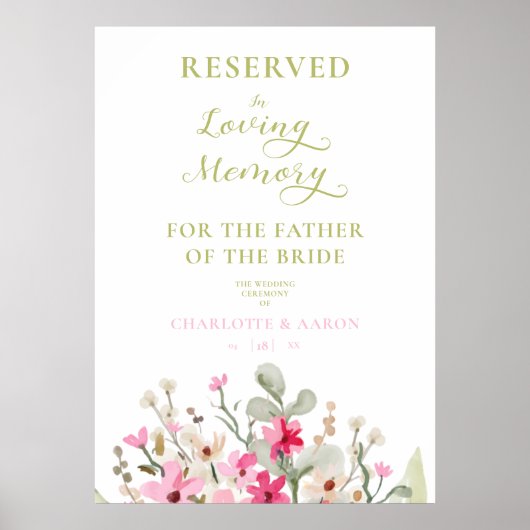 Weddenschap Floral met een achteroverliggend geheu Poster (Voorkant)