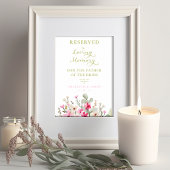 Weddenschap Floral met een achteroverliggend geheu Poster