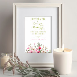 Weddenschap Floral met een achteroverliggend geheu Poster