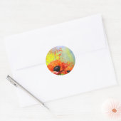 Weddenschap Floral Poppy Seal Sticker (Envelop)
