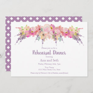 Weddenschap Floral Rehearsal Dinner Invitation Kaart