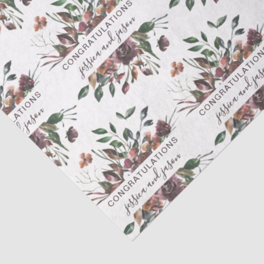 Weddenschap Floral Tissuepapier (Detail)