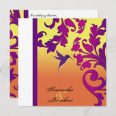 Weddenschap Floral Tropische Bestemming Kaart (Voorkant / Achterkant)