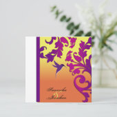 Weddenschap Floral Tropische Bestemming Kaart (Staand voorkant)