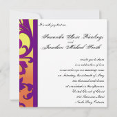 Weddenschap Floral Tropische Bestemming Kaart (Achterkant)