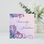 Weddenschap Floral Tropische Bestemming Kaart (Staand voorkant)