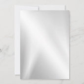 Weddenschap Floral White Yellow Silver Elegant Rus Kaart (Achterkant)