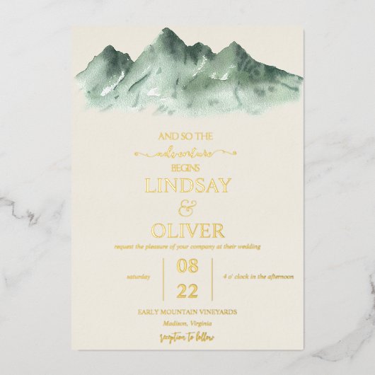 Weddenschap Folie Uitnodiging (Voorkant)