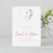 Weddenschap Folie Uitnodiging (Staand Voorkant)