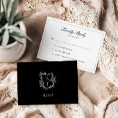 Weddenschap Formele Floral Crest Monogram RSVP-kaa Kaart