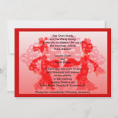 Weddenschap/Formele uitnodiging voor een Chinees h (Achterkant)