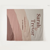 Weddenschap Foto Booth Prop Retro Funky Earth Tone Wandkleed (Voorkant (horizontaal))