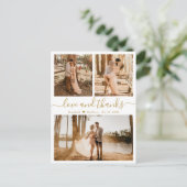Weddenschap Foto Collage Love en Bedankt Hartelijk Briefkaart (Staand voorkant)