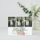 Weddenschap Foto Dank je ananas Elegant Modern Briefkaart (Staand voorkant)
