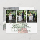 Weddenschap Foto Dank je ananas Elegant Modern Briefkaart (Voorkant / Achterkant)