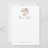 Weddenschap Foto Elegant Pink Pony Florals Bedankkaart (Achterkant)