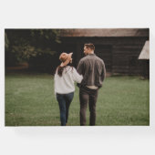 Weddenschap Foto Gold Elegant Wedding Gastenboek (Achterkant)