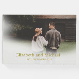 Weddenschap Foto Gold Elegant Wedding Gastenboek