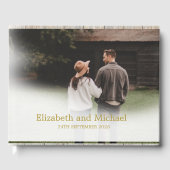 Weddenschap Foto Gold Elegant Wedding Gastenboek (Voorkant)