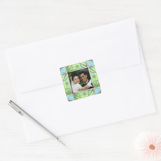 Weddenschap Foto Lijst Bedankt Sticker (Envelop)