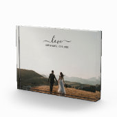 Weddenschap Foto Memory Love Wedding Photo Block (Rechts)