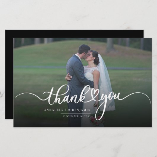 Weddenschap Foto met briefje Harde Hartelijk dank Briefpapier (Voorkant / Achterkant)