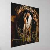 Weddenschap Foto Modern Script Styled Love Hearts Folie Afdrukken (Laagn)