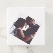 Weddenschap Foto Monogram Dank je bruiloft Bedankjes Labels (In situ)