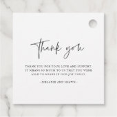 Weddenschap Foto Monogram Dank je bruiloft Bedankjes Labels (Achterkant)