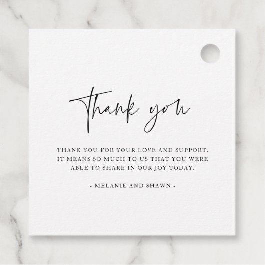 Weddenschap Foto Monogram Dank je bruiloft Bedankjes Labels (Achterkant)
