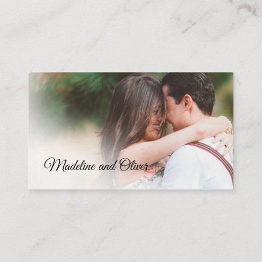 Weddenschap Foto Overlay Modern Website Visitekaartje (Achterkant)