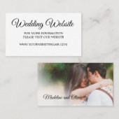 Weddenschap Foto Overlay Modern Website Visitekaartje (Voorkant / Achterkant)
