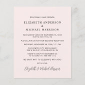 Weddenschap Foto Roze Celebration Reception Uitnod (Achterkant)