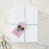 Weddenschap Foto roze Lijst Moderne kalligrafie Cadeaulabel (Met Touw)