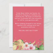 Weddenschap Foto tropische palmen - Floral Kaart (Achterkant)