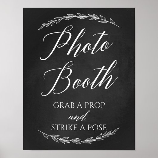 Weddenschap - Foto van Booth Wedding Chalkboard Poster (Voorkant)