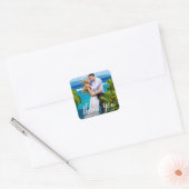 Weddenschap Foto van Bride Groom Vierkante Sticker (Envelop)