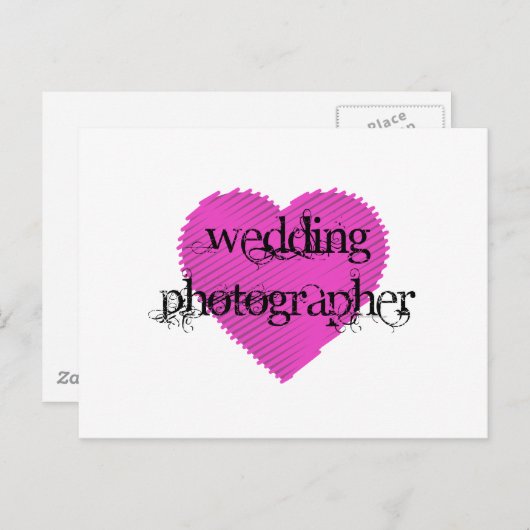 Weddenschap fotograaf briefkaart (Voorkant / Achterkant)