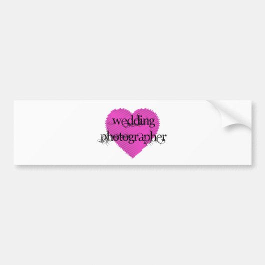 Weddenschap fotograaf bumpersticker (Voorkant)