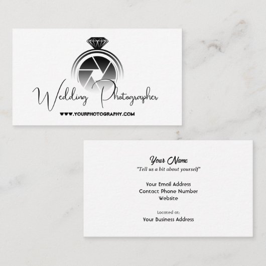 Weddenschap fotograaf visitekaartje (Voorkant / Achterkant)