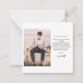 Weddenschap-foto's budget met handschrift - Hartel Notitiekaartje (Achterkant)