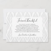 Weddenschap Foto's en bedankt  Elegant (Achterkant)