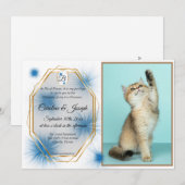 Weddenschap, foto's en Label met blauwe buis van F Kaart (Voorkant / Achterkant)