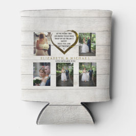 Weddenschap Foto's Rustic Heart Love Quote Blikjeskoeler