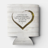 Weddenschap Foto's Rustic Heart Love Quote Blikjeskoeler (Achterkant)